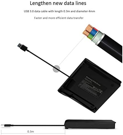 Hiod Cd Диск Оптички Диск USB 3.0 Надворешен ЦД / ДВД + / - RW Пренослив Диск За Windows/Mac OS/Лаптоп Компјутер/КОМПЈУТЕР