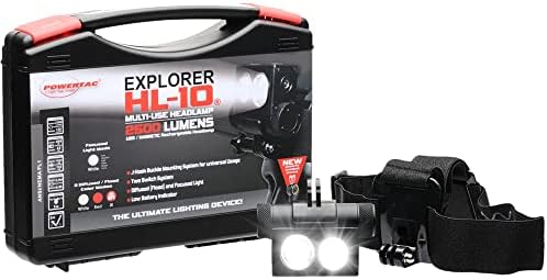 PowerTAC HL -10 Explorer Explorer Explorer - LED глава за ламба за глава за полнење со светло лумен светло светло светло светло светло за