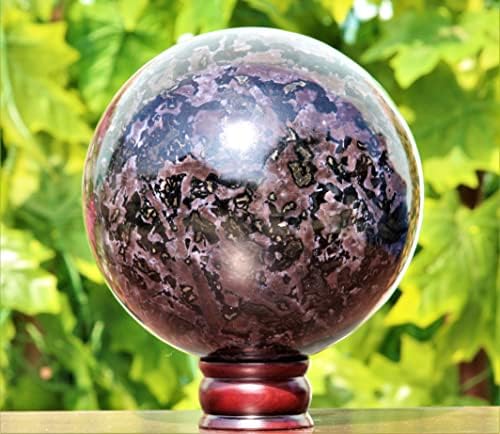 Полиран природен виолетова индиго габро кристал чакри лековити метафизички камена сфера Огромна голема медитација Фенг Шуи Аура затворен