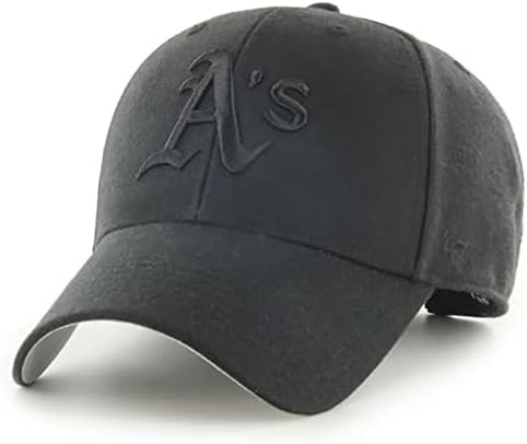'47 Oakland Athletics MVP прилагодлива црна на црна капа, една големина