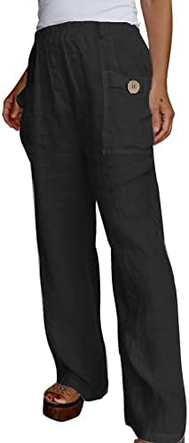 Beuu Обични еластични џогери со половината за жени, градиенти печати џемпери, панталони пантацо панталони панталони со џеб