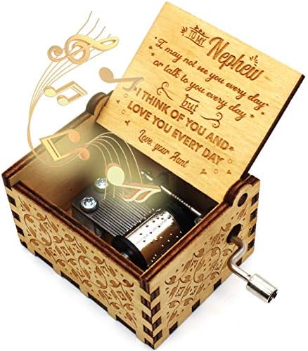 Дрвена музичка кутија Укебобо - ти си мојата музичка кутија за сонце, подароци од тетка до внук - 1 сет （ed）