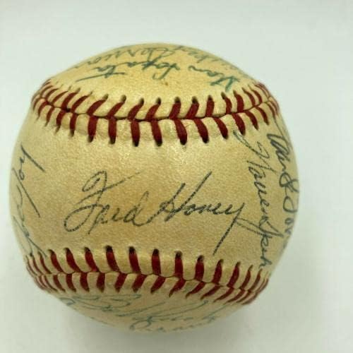 Хенк Арон 1959 Тимот На Милвоки Бравс Ја Потпиша Националната Лига Бејзбол ЏСА Коа-Автограмирани Бејзбол Топки
