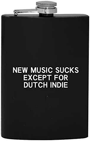 Новата Музика Смрди Освен холандската Колба Со Алкохол За Пиење Инди - 8оз
