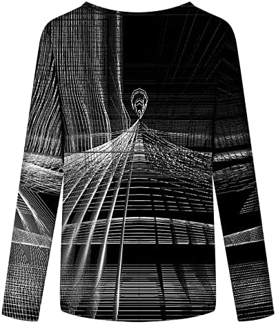 Женски летни маици памук смешни новини градиент печатени врвови 3/4 ракав класичен омбре блуза екипаж екипи на екипаж