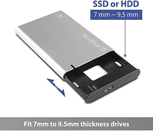 NexStar 6G, 2.5 SATA III ДО USB 3.2 Gen1 Надворешен SSD/HDD Комплет, ID: Сребрена