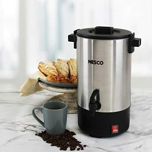Nesco Cu-50, професионално урн од кафе, 50 чаши, не'рѓосувачки челик и Cu-25 професионално кафе, 25 чаши, металик