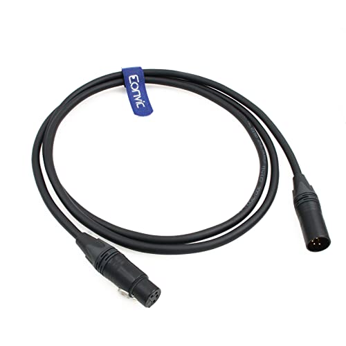 Eonvic 4 Pin XLR машки до 4 пински XLR Femaleенски заштитен кабел за продолжување на аудио кабел за ARRI