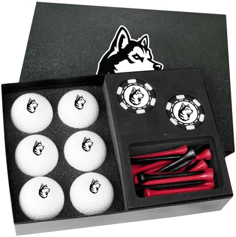 Golfballs.com Североисточни Хаски Подарок Во собата Со Црна Покер Чипови-Празно Топки