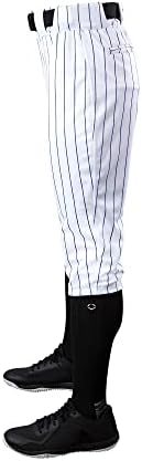 Евошилд Поздрав за возрасни Поздрави бејзбол униформа панталони - Отворено дно и стил на плетење - Pinstripe и цврсто