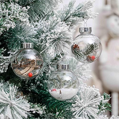 Valery Madelyn 16ct 80mm земја црвено зелена бела чиста Божиќна топка украси декор, распрскувани проследни украси за новогодишни