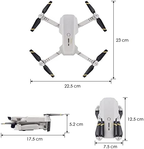 QIYHBVR дрон со камера за возрасни деца - 4K HD FPV камера беспилотни летала со носење куќиште, преклопни дронови далечински управувачки