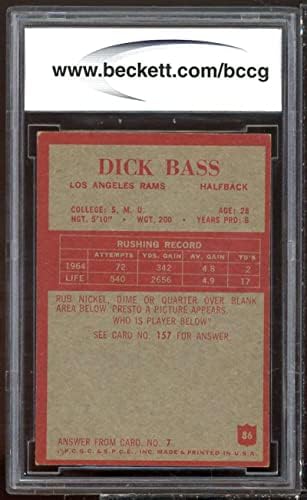 Дик бас картичка 1965 Филаделфија 86 BGS BCCG 7