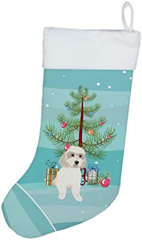 Богатства на Каролина WDK3175CS SHIH-TZU GOLD 7 Божиќ Божиќно порибување, камин виси чорапи Божиќна сезона забава Декорации за