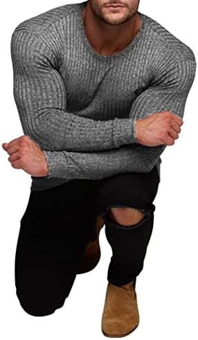 Coofandy Man's 2 Pack Muscle Muirt Mirts истегнете долги ракави за вежбање со долги ракави за боди-билдинг, маички кошули, обични