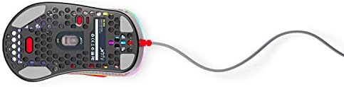 XTRFY M4 RGB Ултра-Лесен Гејмерски Глушец, Уникатен Дизајн Со Десна Рака, Pixart 3389 Сензор, Ezcord® - Ретро