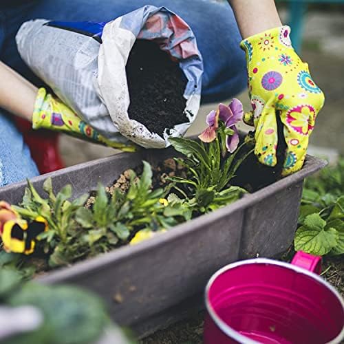 Промикс П градинарски нараквици за жени 3 пара, затегнати ракавици за градинарство
