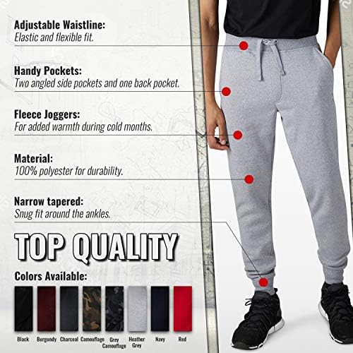 Машки џемпери на Академикс - Тенок вклопни активни, атлетски панталони за џогирање на руно за мажи со џебови