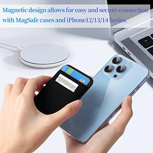 Сенозен магнетски паричник компатибилен за MAG SAFE, држач за телефонски картички компатибилен за iPhone 14 Pro Max/14 Pro/14 Plus/14/13