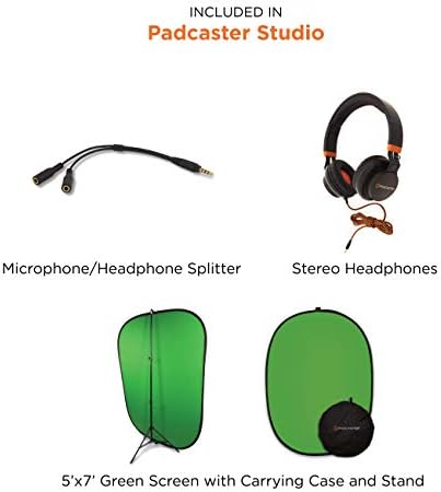 Студио Padcaster, Преносно филмско производство на целосна видео продукција за iPads со кутија, микрофони, слушалки, статив, телепромптер, компатибилен