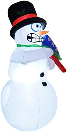 Bigjoys 6 ft надувување Божиќни тресери Снежан декорација тресење на снежни украси за затворени простории на отворено Јад дома Градина