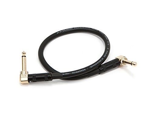 Monoprice Premier Series 1/4 инчен десен агол машки кон десен агол машки 16awg аудио кабел за аудио кабел - 1,5 стапки- црна