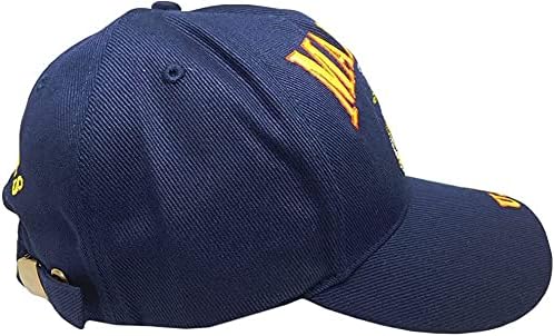 Маринците на Флакита се маринци EGA U.S.M.C. Semper Fi Navy Blue везена капа за прилагодување на капачето - официјално лиценциран CP00329