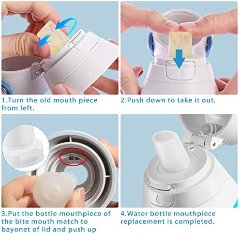 Замена на устата за залак за залак компатибилна со шише со вода во Брита, 4 пакувања делови за замена на шише со шише со шише, капаче