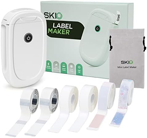 Машина за производител на етикета Skio со лента, L11 преносен Bluetooth мини печатач за етикета за етикетирање-без мастило Мал