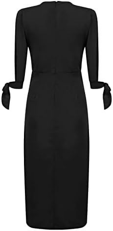 Фрагрн Бохо фустан, женски мода со пет дела од ракав, шупнат печатен ракав тенок фустан