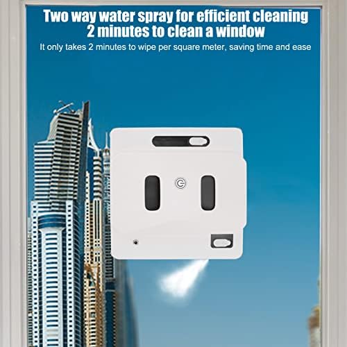 Робот за чистење на прозорецот со автоматски спреј за вода, 2800PA 75W далечински управувач Интелигентен чистач за безжични прозорци за прозорци,