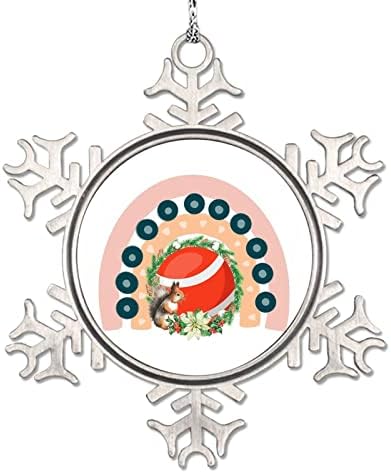 Бохо виножито зајак топка од снегулка украси за новогодишни украси за новогодишни украси Персонализирани Божиќни украси 2022 Смешни метални