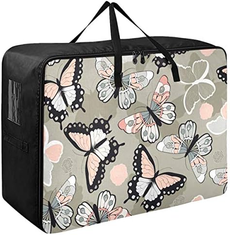 Н / А Торба За Складирање Облека Под Креветот За Ватенка - Шарена Торба За Организатори На Пеперутки Со Голем Капацитет Со Патенти Декорација