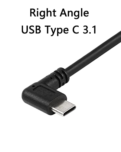 Cerrxian 0,5M десен агол USB C 3.1 машки до женски плоштад, панел за монтирање на панел за автомобил, брод, моторцикл, табла за