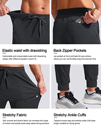 Виодија машки џогири со џебови со патенти Атлетски патеки за трчање џемпери за мажите тренинг за теретани панталони за теретани