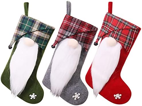 Божиќно порибување Големи Божиќни чорапи Декорација Санта Снежен човек ирваси за порибување Божиќни украси и додаток за забава
