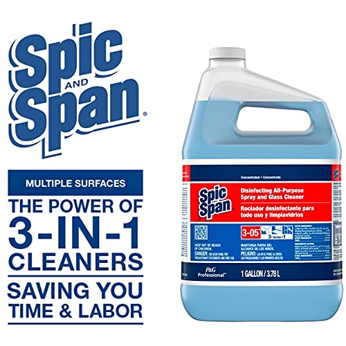 P&G Professional-32538CT дезинфекција на површината и стаклото чистач од SPIC и SPAN Professional, масовно 3-во-1 мулти-намена за чистење, 15x концентрат, свеж мирис, комерцијална употреба ?