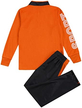 Jugaoge Kids Boys Two Pieces Sport Coutball Tracksuits Zipper Stand Culle Sweatshirts со панталони