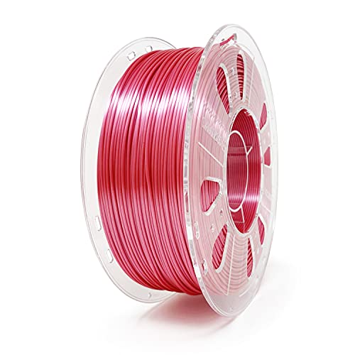 Gizmo Dorks Silk PLA 3D филамент за печатач 3мм 1 кг, црвено розово со висок сјај