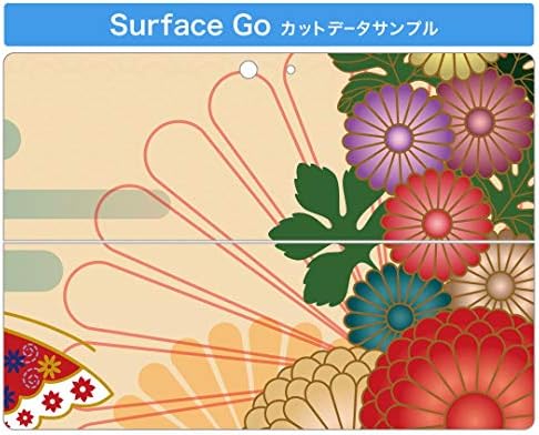 Декларална покривка на igsticker за Microsoft Surface Go/Go 2 Ultra Thin Protective Tode Skins Skins 000166 Јапонски образец хризантема