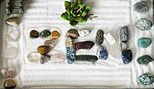 Десктоп Медитација Јога Зен Гарден комплет јапонски таблети карпи песок чакра светилиште олтар јапонски зен декор дома канцеларија биро
