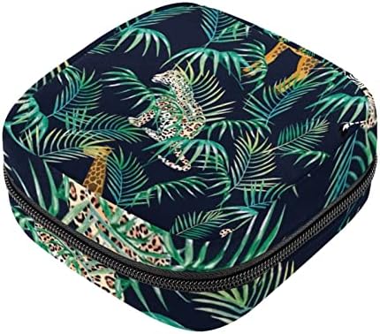 Тропска џунгла животинска санитарна салфетка торба за чување на салфетка, преносен период, торбички торбички за период за период