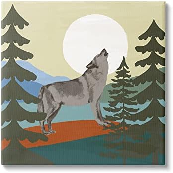 Студените индустрии сиви волци завивајќи од месечината дрвја, дизајн на Викторија Барнс