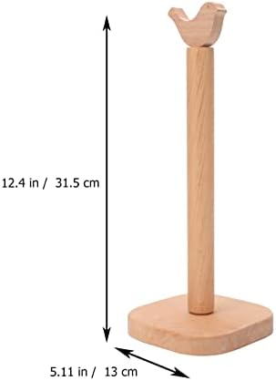 Алипис 3 парчиња вертикална полица за кабинет дрвена рака слободно и практично држење за домаќинство за јадење организатор диспензерот бања