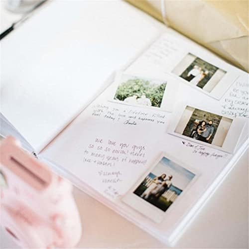 Liruxun персонализирана книга за гости за венчавки алтернативна геометриска венчавка за венчавки, цветни свадбени албуми за свадба Фото знак
