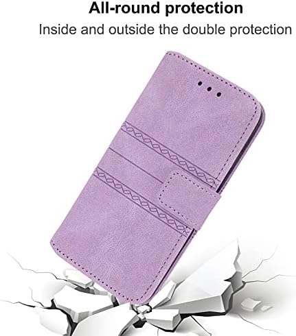 Dinglijia Дизајниран За Samsung Galaxy S22+ Случај, Рачен Ремен Фолио Kickstand Кожата Чувство стп Кожа паричник случај со ПРОЕКТ&засилувач;Кредитна