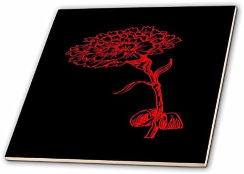 3дроза Гроздобер Каранфил Ботаничка Линија Уметност Илустрација Црвено Мастило-Плочки