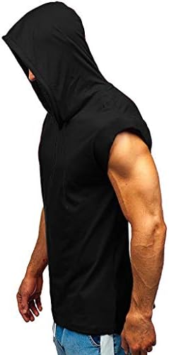 XXBR машка тренингот со качулки со качулка, спортски тренинг, без ракави, бодибилдинг, бодибилдинг, исечени мускулни кошули