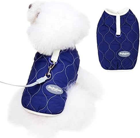 Митили руно се поставува термичка јакна за мали и средни кучиња, кучиња зимски ладно временски палта со копче, кучиња ветровито