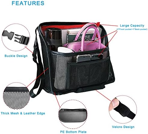 Gilneas Car Net Pocket Hander Hander помеѓу предните седишта, држачот за чанти за автомобили држач за чување на предните седишта Организатор